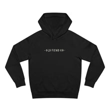 Load image into Gallery viewer, “Rock Bottom tattoo-style hoodie by The Old Fiend Company – front view”
